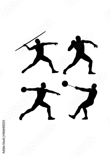 Silhouette of Athletics Throwing Events.ai