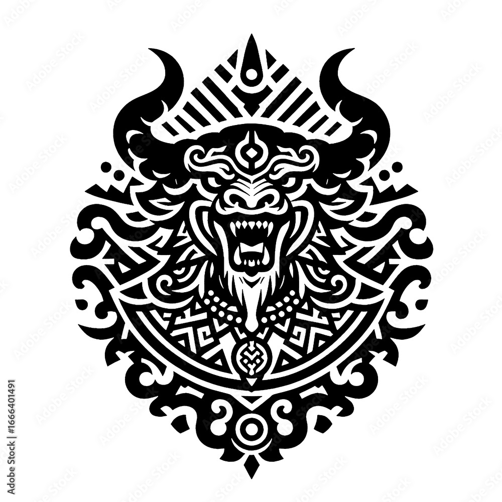 Fototapeta premium vector of a bull
