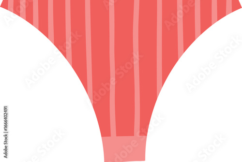 women panties, underwear types string, thong, tanga, bikini. Cheeky, hipster, classic brief, slip, retro high waist or slimming underclothing collection. Cartoon vector illustration