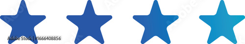 sapphire blue four star rating icon