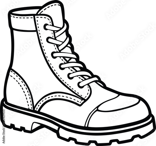 Pair black rubber boots vector illustration. silhouette rubber boots on white background.