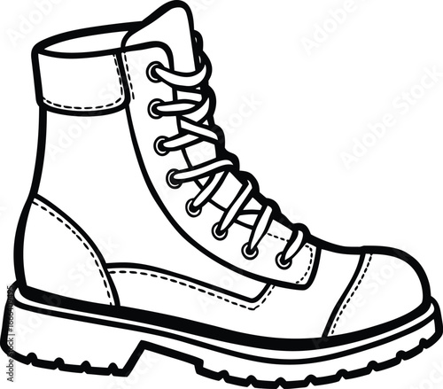 Pair black rubber boots vector illustration. silhouette rubber boots on white background.