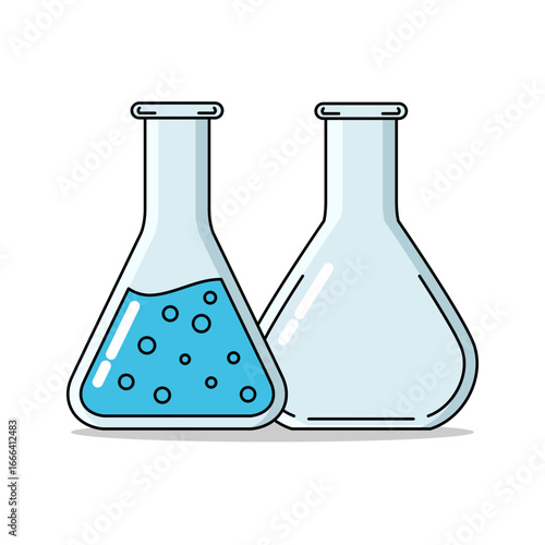 Scientific test tubes vector illustration, science, academic, and educational design