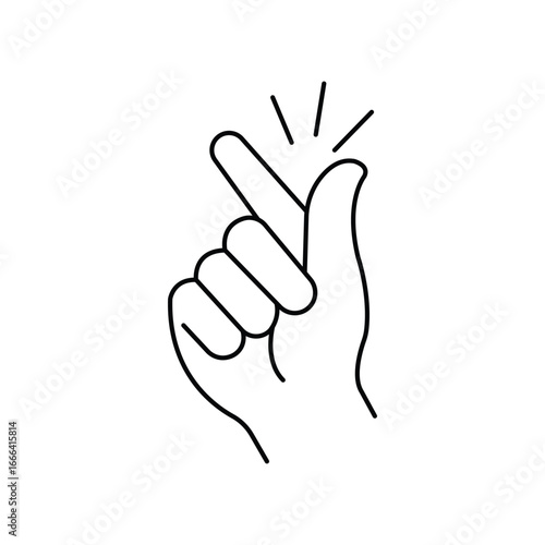 Hand finger snap, gesture action. ok symbol vector isolated on white background