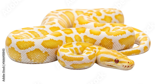 Fotografie Isolated Albino Python Snake