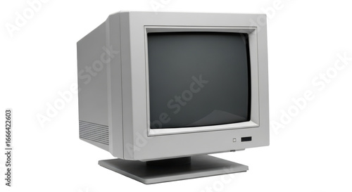 Isolated Old Computer Monitor