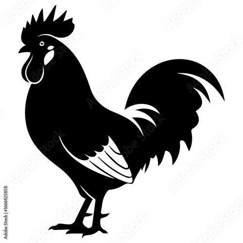 rooster silhouette vector
