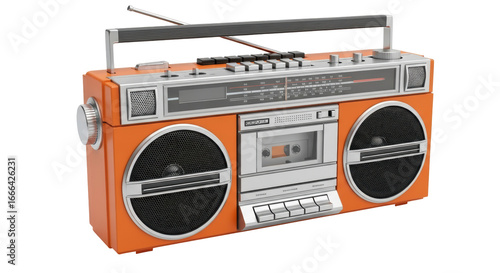 Photos Isolated Orange Boombox