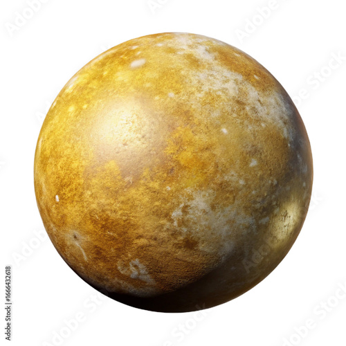 3D Rendered Textured Planet or Moon (Brown and Yellow Tone B)