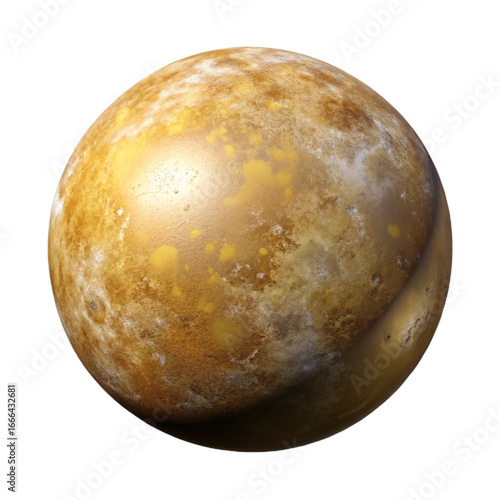 3D Rendered Textured Planet or Moon (Brown and Yellow Tone A)
