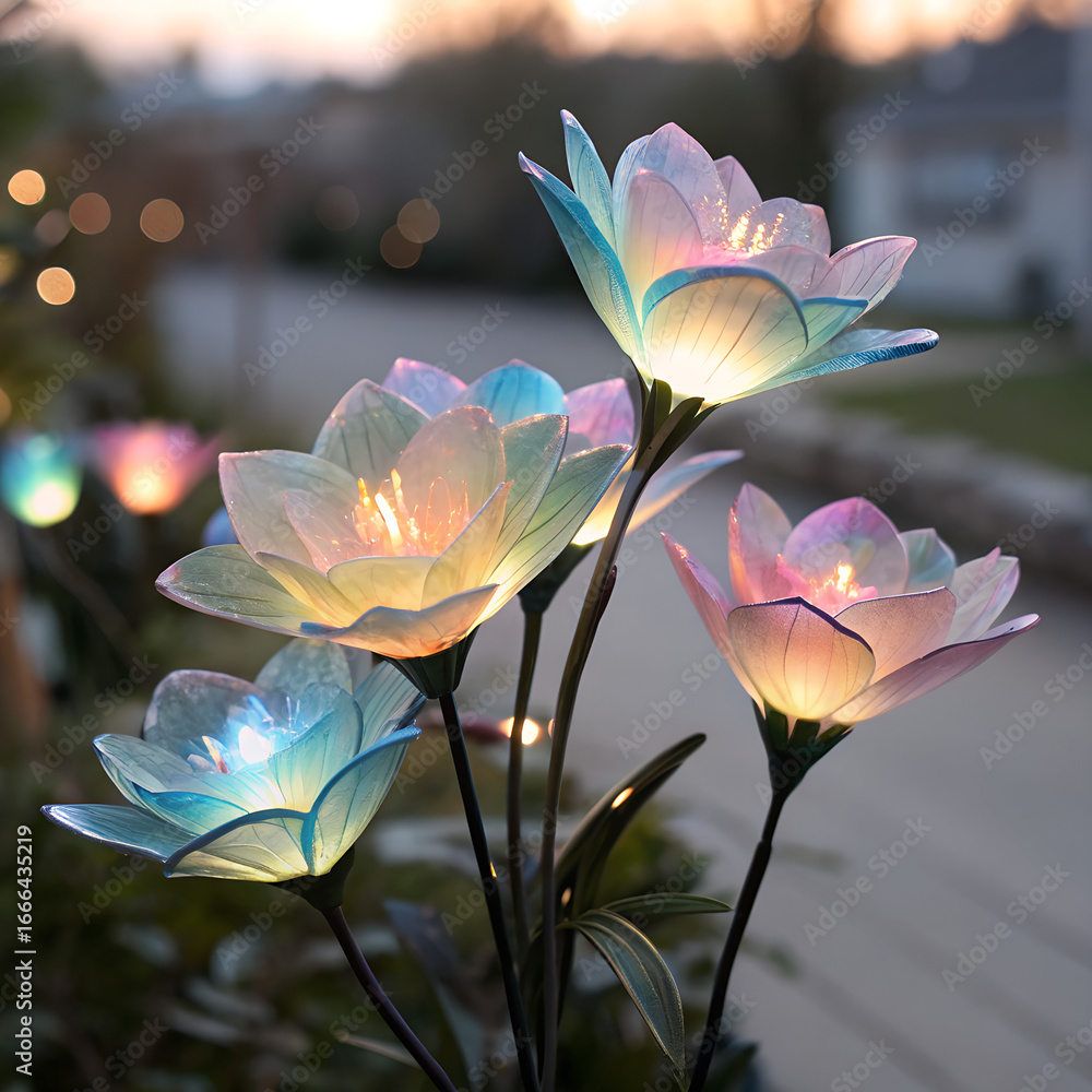 Obraz premium Set of shimmering blossom showcasing its iridescent petals pack