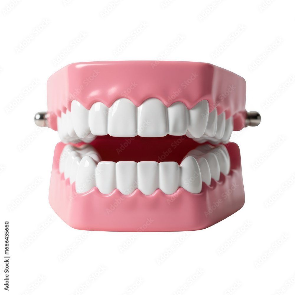 Obraz premium Dental model of human teeth isolated on transparent background
