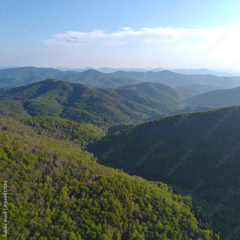 Fototapeta premium Mountain range landscape