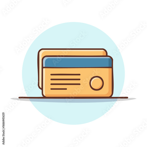 Stacked Bank Credit Cards Icon Payment Method Design Illustration