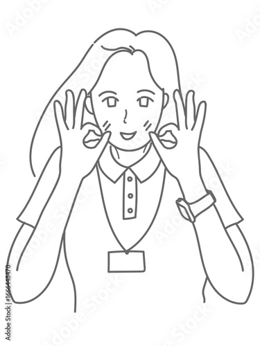 女性　イラスト