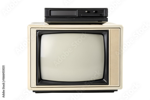 Retro Vintage CRT Television with VCR and DVD Player A Blast from the Past