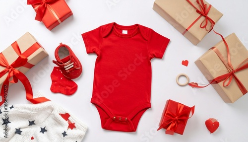 christmas gift box with red shirt 