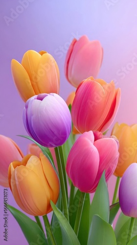 Colorful Tulip Bouquet Display