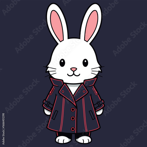 Cute Rabbit in a Stylish Coat.