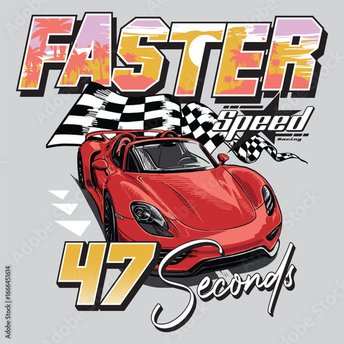 Cool summer super car racing design