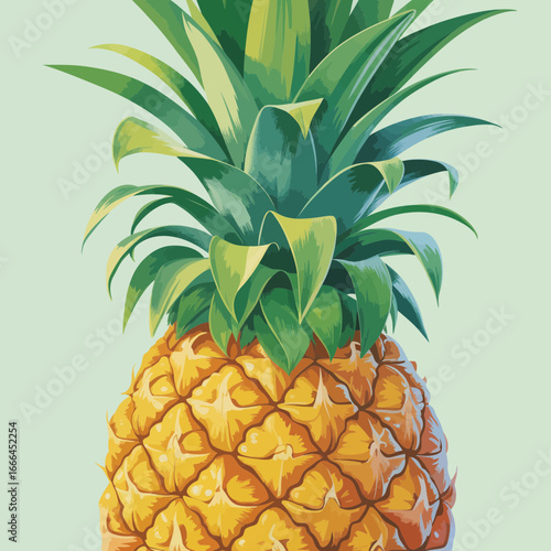 pineapple on white background