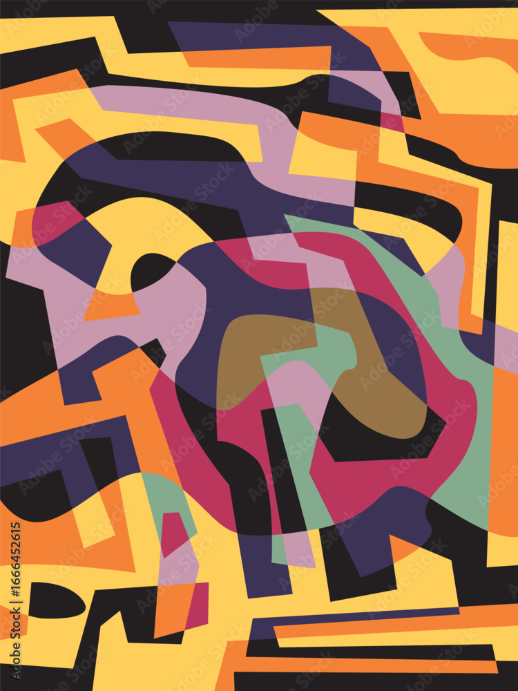 Obraz premium A vector design in the form of an abstract background image formed from imagination that influences the heart is poured into modern digital art.