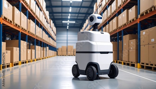 Automated Warehouse Robot in a Large Storage Facility.
