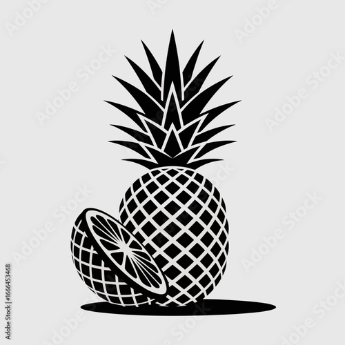 pineapple on a white background