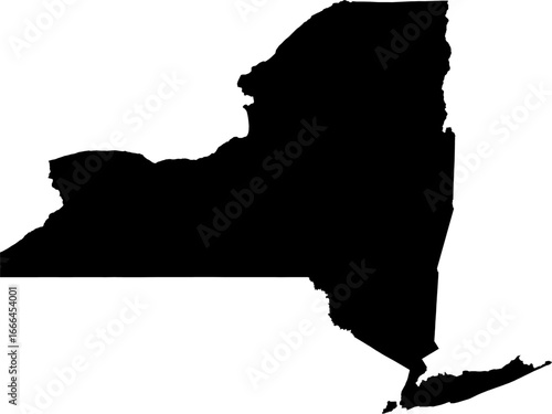 New York map silhouette