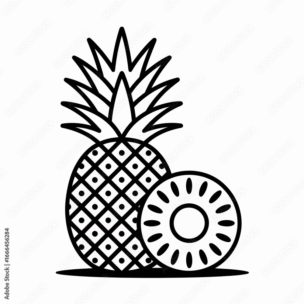 Fototapeta premium pineapple vector illustration