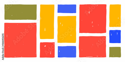 Abstract Colorful Geometric Pattern with Rectangles