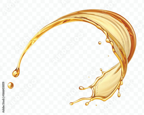 realistic 3d falling smooth liquid oil splash in different style  isolated on transparent background