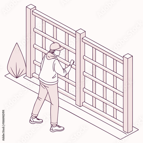 Isometric Block Lattice With Subtle Gradient
