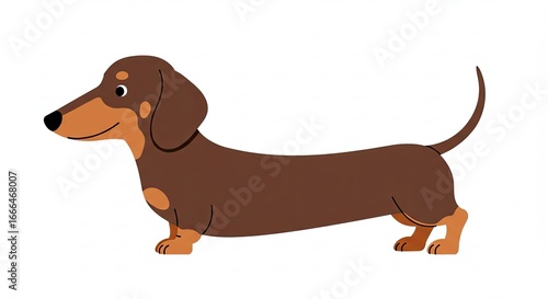 dachshund puppy on white background