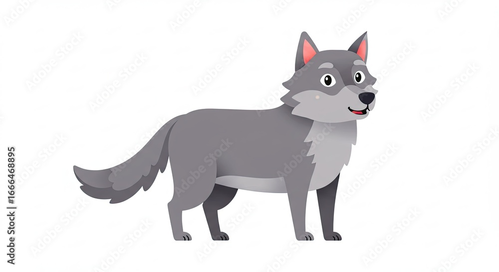 Fototapeta premium vector illustration of wolf