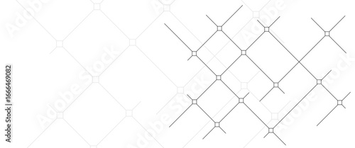 Vector abstract texture with dots and lines.  Digital technology futuristic internet network speed connection white background.
