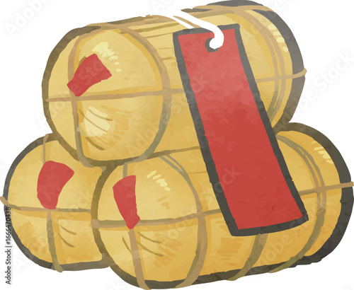 十日戎の縁起物、米俵.eps