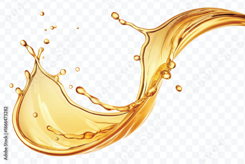 realistic 3d falling smooth liquid oil splash in different style  isolated on transparent background