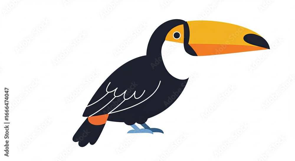 Naklejka premium toucan on a branch