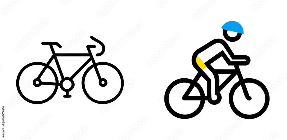 Naklejka premium Cycling Icon Design for Biking, Fitness, and Outdoor Activities