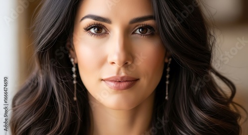 Wallpaper Mural Close-up portrait of a woman with elegant makeup and jewelry Torontodigital.ca