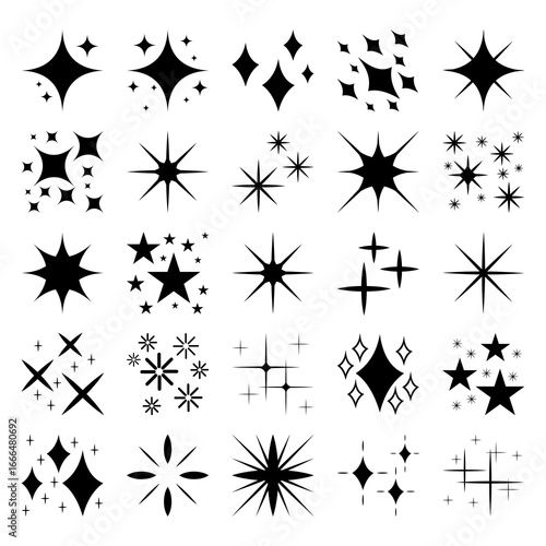 Glitter lighting symbol icon symbol decoration