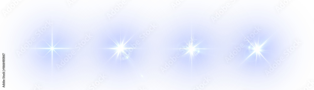 Fototapeta premium Camera flash flare effects, lens flare, shine burst, neon light explosion set. Blue light star PNG. Blue sun light PNG.