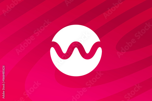 Letter W or wave logo icon design template elements