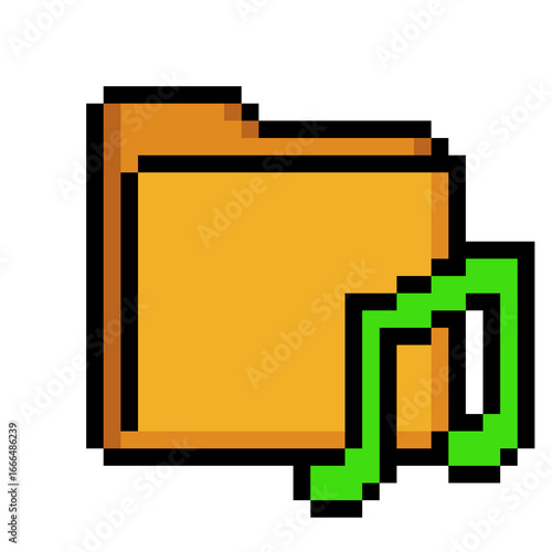Pixel Art Icon of Music Folder