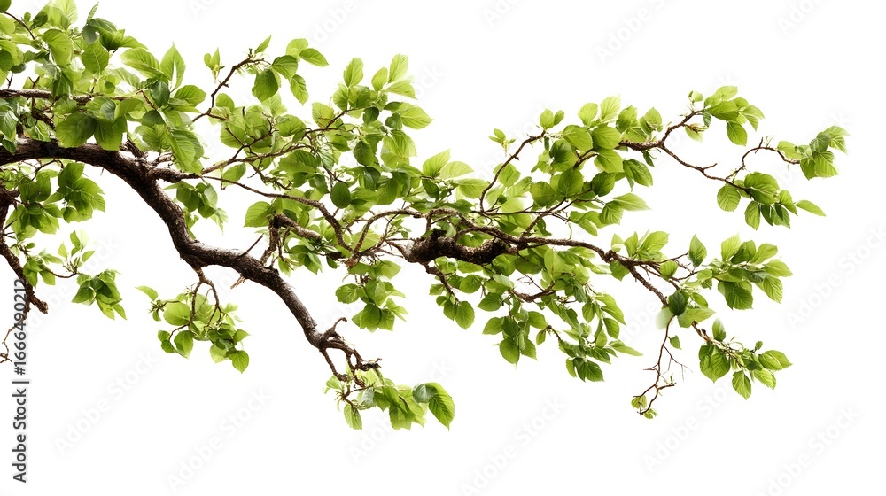 Fototapeta premium Isolated Tree Branch on White Background for Graphic Design Projects