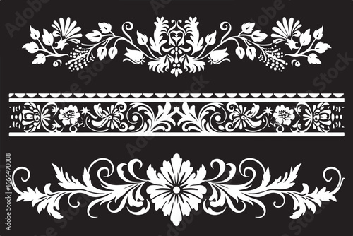 Laser Cut Floral Damask Border Bundle