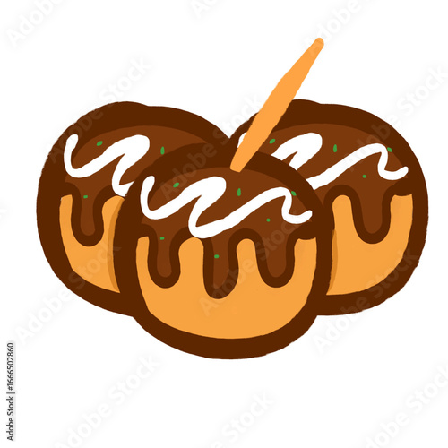 takoyaki tansparent background illustration image cartoon