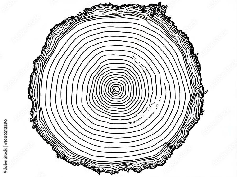 Fototapeta premium Cross-Section of a Tree Trunk