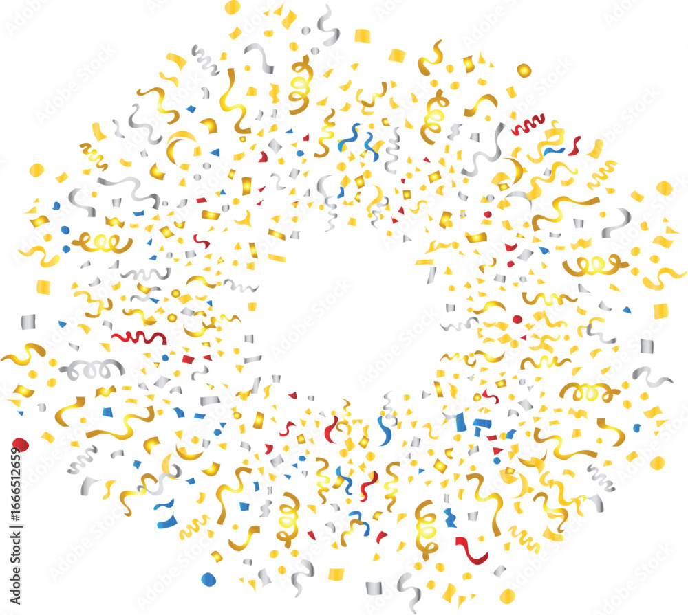 Obraz premium Colorful Confetti, Paper Confetti Design vector illustartion